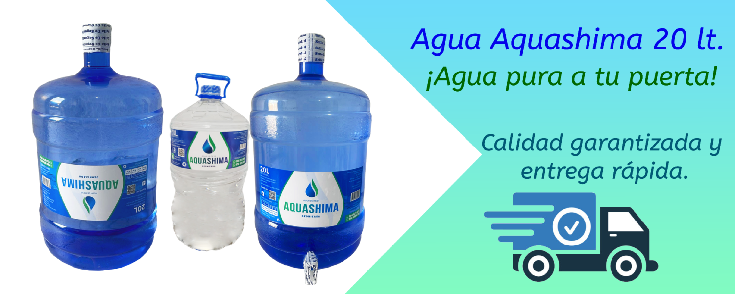 BIDON DE AGUA OZONIZADA AQUASHIMA 20 LITROS BANER 2